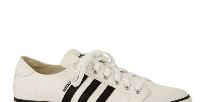 Bielo-čierne športové tenisky Adidas Clemente Stripe Lo