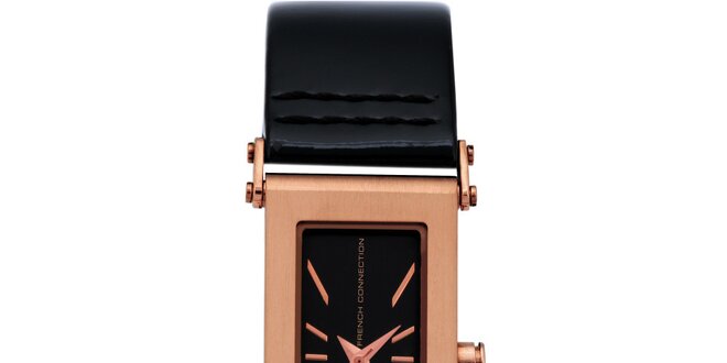 Dámske čierno-ružové analógové hodinky French Connection