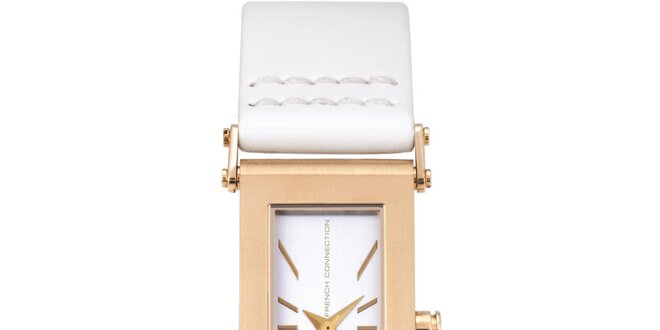 Dámske zlato-biele analógové hodinky French Connection