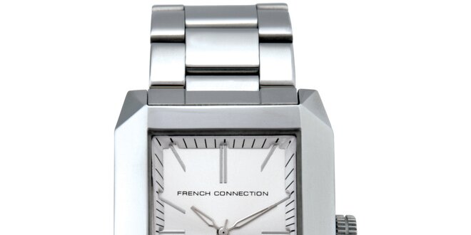 Pánske strieborné analogové hodinky French Connection