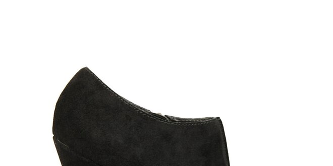 Dámske čierne kotníkové topánky na kline Steve Madden