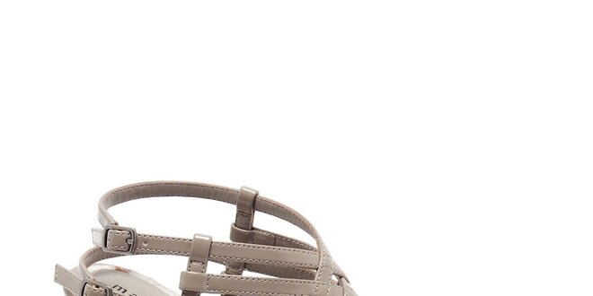 Dámske béžové páskové sandále s podpätkom Madden Girl