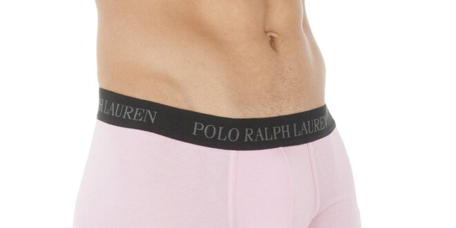 Pánske ružové boxerky s modrým logom Ralph Lauren