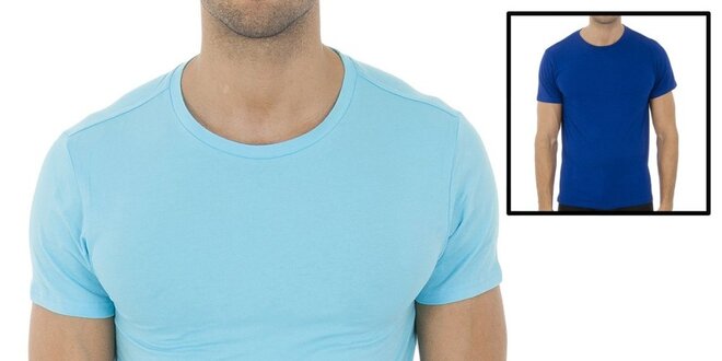 Dve pánske trička Ralph Lauren - svetlo a tmavo modré
