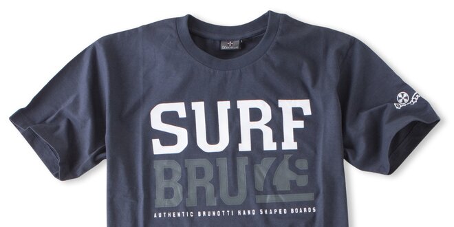 Pánske námornícky modré tričko s nápismi Brunotti