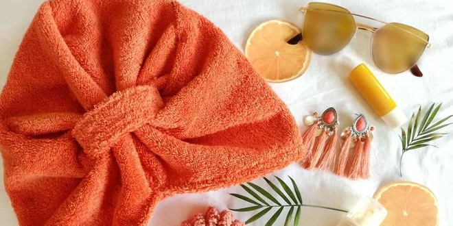 Praktický froté turban na vlasy: 100% bavlna