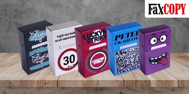 Originálny obal na cigarety s vlastnou potlačou