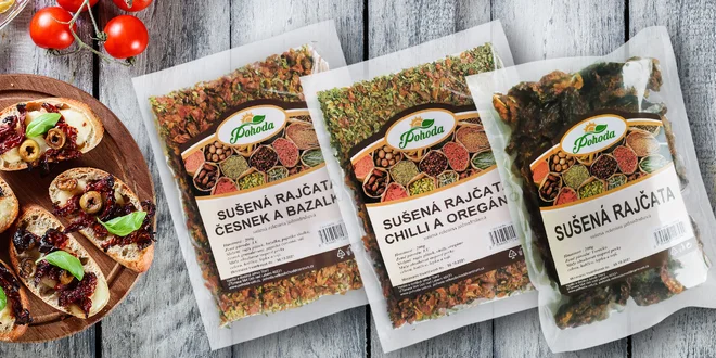 Ochutené sušené paradajky s cesnakom alebo chilli
