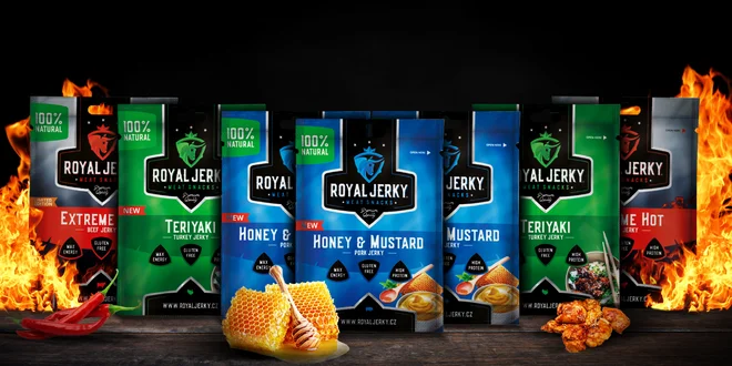 Prémiové Royal Jerky: Teriyaki i Extreme Hot