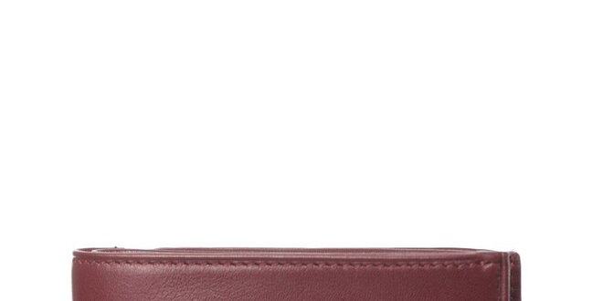 Hnedo-červená kožená peňaženka Gianfranco Ferré