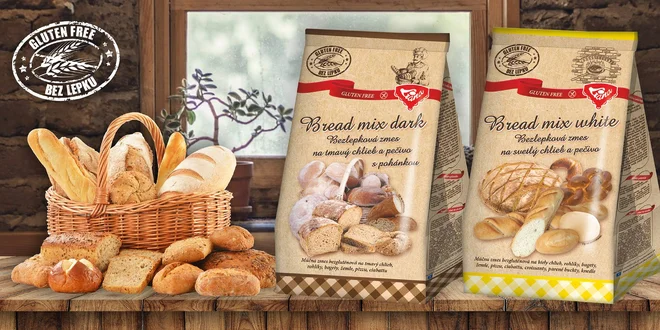 Bezlepkové zmesi na múčne jedlá, chlieb a rôzne cestá