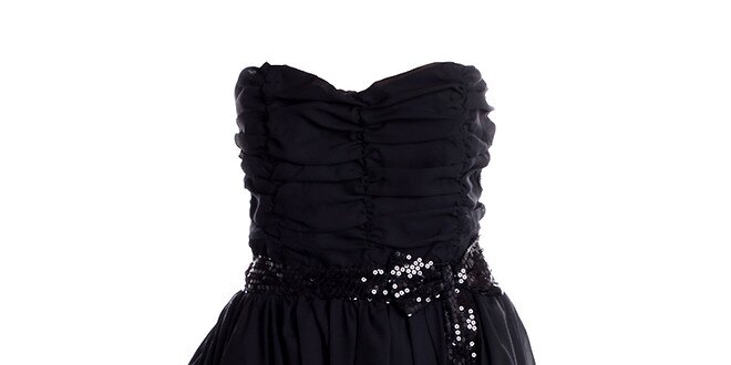 Dámske korzetové čierne šaty Yumi