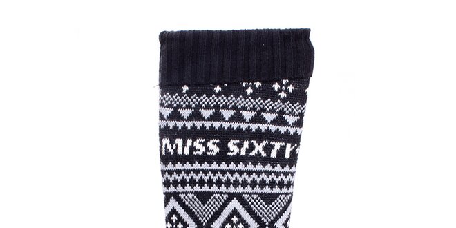 Dámske čierno-biele čižmy s nórskym vzorom Miss Sixty