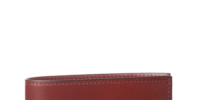 Gaštanovo hnedá kožená peňaženka Gianfranco Ferré