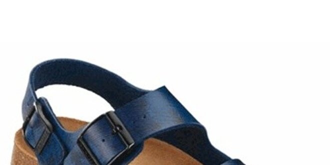 Modré metalické sandále Papillio