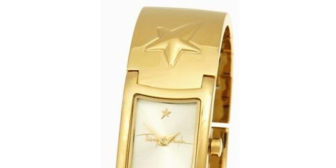 Dámske oceľové zlaté náramkové hodinky Thierry Mugler