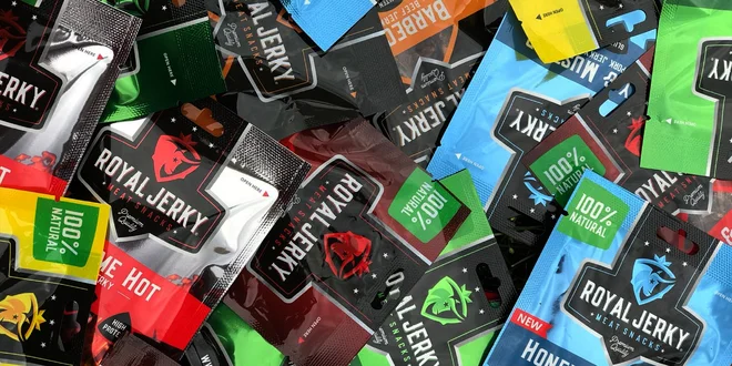 9 balíčkov prémiového hovädzieho mäsa Royal Jerky