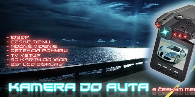 HD Kamera do auta s ČESKÝM MENU
