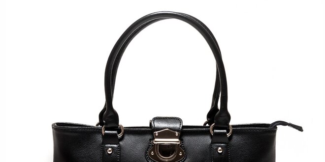 Dámska čierna kabelka so zámčekom Sonia Ricci