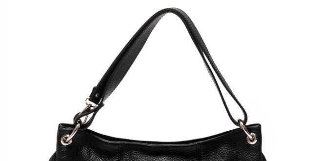 Dámska čierna kabelka oválného tvaru Sonia Ricci