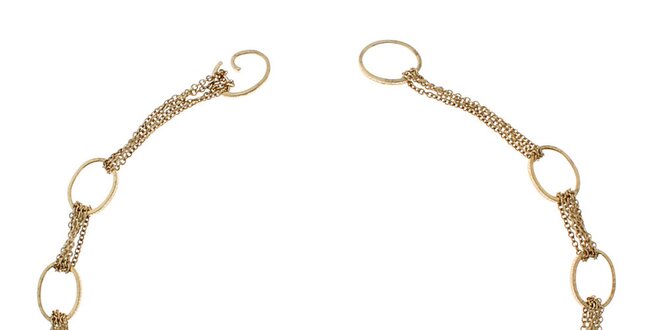 Dámsky zlatý náhrdelník s kruhmi Emporio Armani