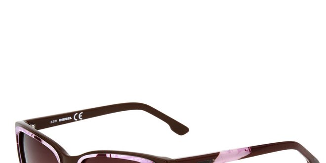Dámske hnedo-ružové slnečné okuliare Diesel