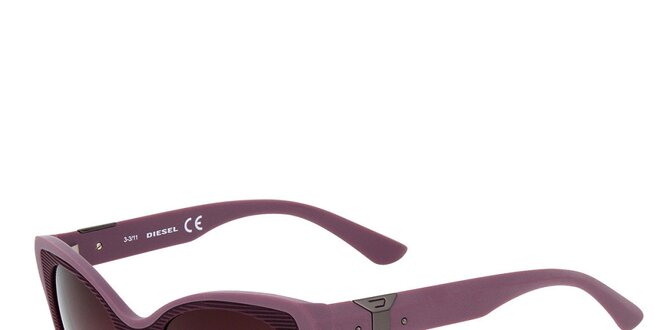 Dámske fialové plastové slnečné okuliare Diesel