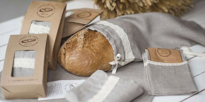 Praktické a ekologické vrecká na chlieb z ľanu