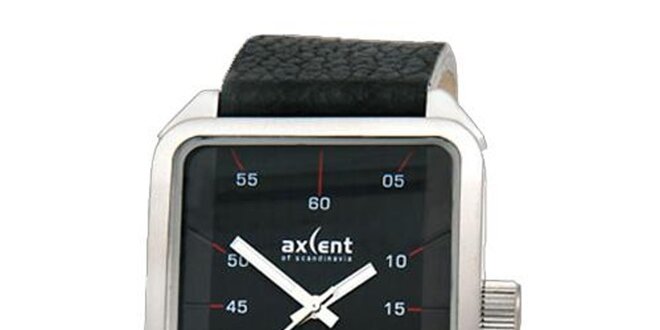 Pánske čierne obdĺžnikové hodinky Axcent