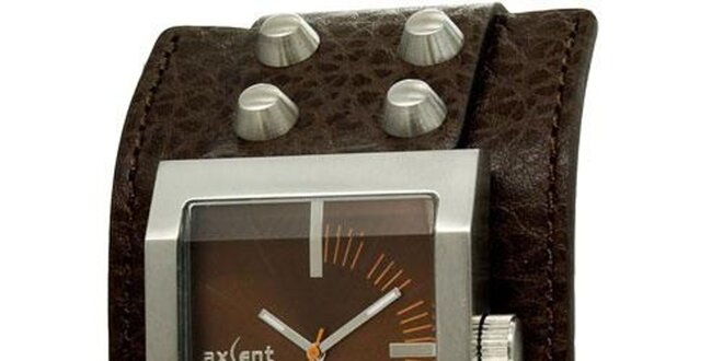 Hranaté náramkové hodinky Axcent s širokým remienkom