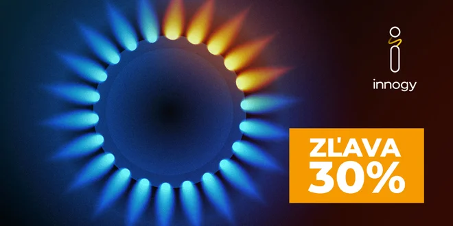 Zľava až 30 % z ceny za dodávku plynu od innogy!