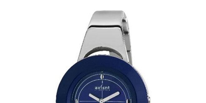 Modré oceľové hodinky Axcent