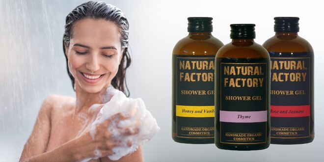 Organické sprchové gély, šampóny a kondicionéry