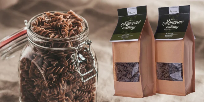Konopný čaj, sirup, olej, proteín alebo cestoviny