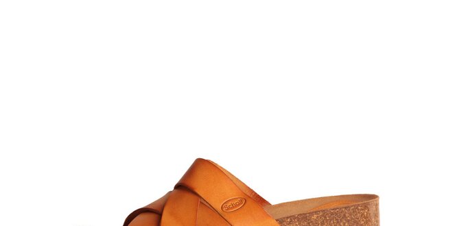 Dámske oranžové sandálky s vysokou platformou Dr. Scholl