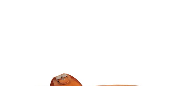 Dámske oranžové papučky so striebornou prackou Dr. Scholl