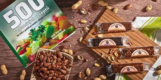 Balenie raw tyčiniek z ČR: vegánske, bez cukru a lepku