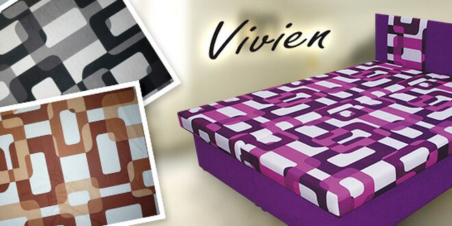 Čalúnená dizajnová posteľ  Vivien