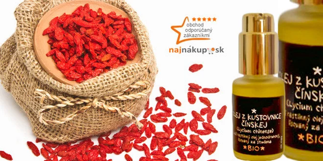 BIO olej z kustovnice čínskej GOJI
