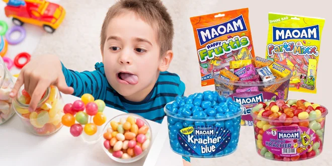 Až 1200 g cukríkov MAOAM v rôznych príchutiach