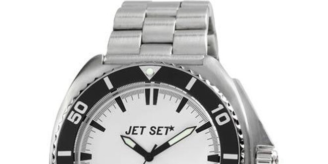 Analogové oceľové hodinky Jet Set