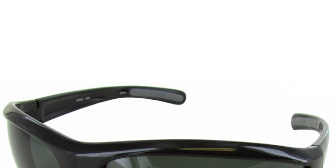 Čierne športové okuliare Timberland so šedo zafarbenými sklami