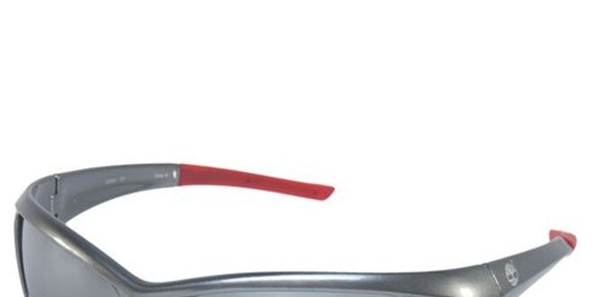 Strieborné slnečné okuliare Timberland s červenými nožičkami
