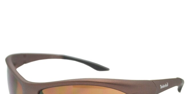 Hnedé metalicky tónované športové slnečné okuliare Timberland