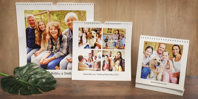 Vytvorte si štvorcový stolový alebo nástenný kalendár s vašimi vlastnými fotografiami