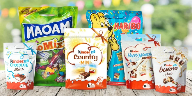 Pre maškrtníkov: darčekové balenie Kinder, MAOAM aj Haribo