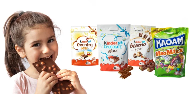Pre maškrtníkov: darčekové balenie Kinder, MAOAM aj Haribo
