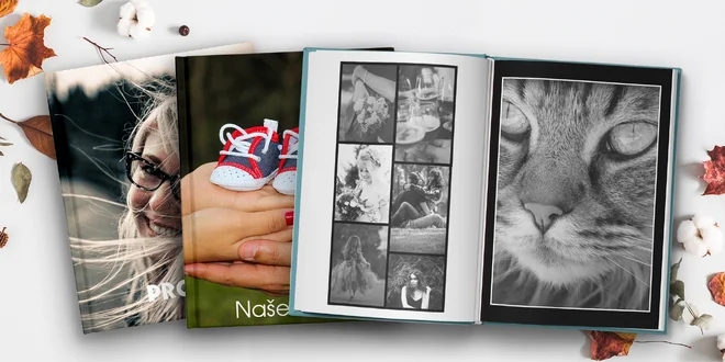 A4 fotoknihy s 24–120 stranami a pevnou väzbou