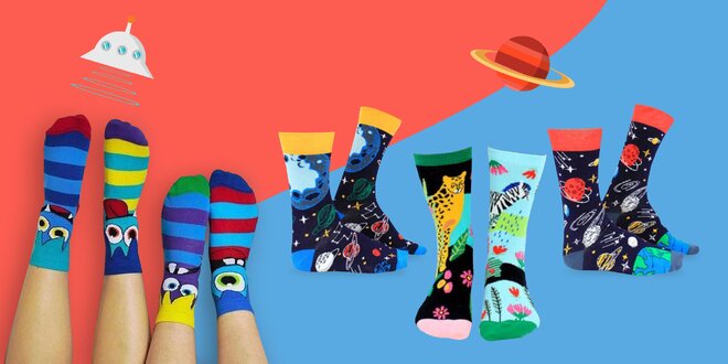 Darčekové balenia veselých ponožiek pre každého