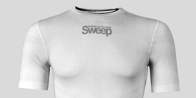 Pánske biele bezšvové tričko Sweep